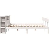 vidaXL Krevet s regalom z knjige bez madraca bijeli 180x200cm borovina | shoptok.hr
