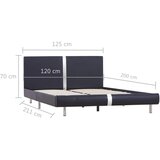  Okvir za krevet od umjetne kože crni 120 x 200 cm | Eponuda.com