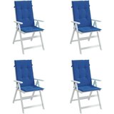 Jastuci za vrtne stolice 4 kom plavi 120 x 50 x 3 cm od tkanine | shoptok.hr