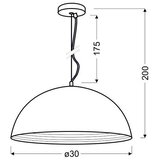  Luster na sajli DORADA 1xE27/60W/230V bakar | Eponuda.com
