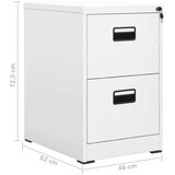 vidaXL arhivska omarica bela 46x62x72,5 cm jeklo | Shoptok.si