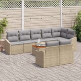  Set vrtnih sofa od 9 komada s jastučićima bež poli ratan akacija | shoptok.hr