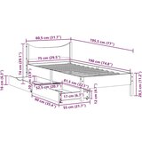 vidaXL Okvir kreveta s ladicama bijeli 75x190 cm od borovine | shoptok.hr