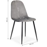 Modern Home Set od 4 baršunaste stolice za blagovaonicu i dnevni boravak - sive | shoptok.hr