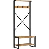 vidaXL Clothes Rack 80x40x190 cm Solid Rough Wood Mango | Shoptok.si