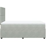 Box spring krevet s madracem svjetlosivi 120x200 cm baršunasti | shoptok.hr
