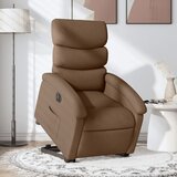 Maison Chic Električni naslanjač - Relax naslanjač s funkcijo vstajanja rjavo blago, (22061141) | Shoptok.si