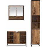  Set namještaja za kupaonicu 3 kom. Staro drvo Konstruirano drvo Smeđa 35 x 37,5 x 188,5 cm | Shoptok.si