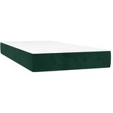 Krevet box spring s madracem LED tamnozeleni 200x200 cm baršun - Tamnozelena 200 x 200 cm Dizajn s gumbima | shoptok.hr