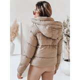 DStreet Kurtka zimowa damska SNOWLIKE pikowana z kapturem jasnobeżowa | Shoptok.si
