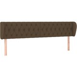  Uzglavlje s ušima tamnosmeđe 203x23x78/88 cm od tkanine | shoptok.hr