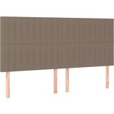 vidaXL Krevet s oprugama i madracem smeđesivi 200x200 cm od tkanine | shoptok.hr