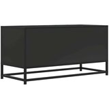 TV ormarić crni 80x34,5x40 cm konstruirano drvo i metal | shoptok.hr
