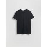 Reserved Slim majica kratkih rukava s V-izrezom - crno | shoptok.hr
