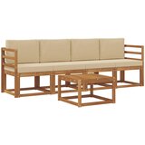  Set vanjskih sofa s jastukom 5 pcs Prirodna i bež | shoptok.hr