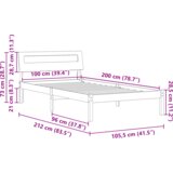  Krevetna konstrukcija S LED lampica s uzglavljem Voštano smeđa 100 x 200 cm | shoptok.hr