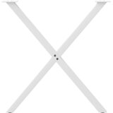  Noge za blagovaonski stol u obliku slova X, 2 kom, bijele, 80 x (72-73) cm, čelik | shoptok.hr