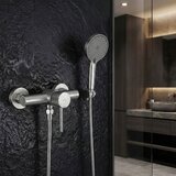 REA Bath Mešalnik za prho Lungo Stripe BRUSH NICKEL | Shoptok.si
