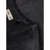Ombre Men's cotton knit V-neck t-shirt with wash effect - black | Shoptok.si