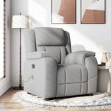 vidaXL Masažni naslonjač Oblačno siva tkanina | shoptok.hr
