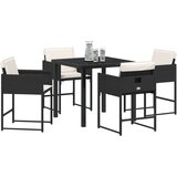  Set za blagovanje na otvorenom s jastučićima crni poli ratan | shoptok.hr