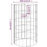  Kružne gabionske gredice 3 kom pocinčani čelik Ø 30 x 50 cm | shoptok.hr