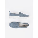 GOODIN Leather blue platform loafers | shoptok.hr