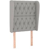 Maison Chic vzglavna omarica - nočna omarica - posteljna omarica z ušesi svetlo sivo 83x23x118/128 cm blago, (21712852) Cene