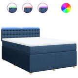 vidaXL Krevet s oprugama i madracem plavi 160x200 cm od tkanine | shoptok.hr