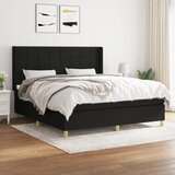The Living Store Box spring postelja z vzmetnico črna 180x200 cm blago - Box Spring Postelja, (21512139) Cene