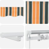  Ručno uvlačna tenda s LED zelenom i žutom 600x350 cm | shoptok.hr