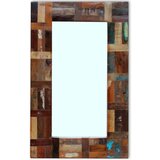  Ogledalo od masivnog obnovljenog drva 80 x 50 cm | shoptok.hr
