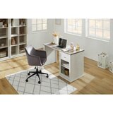 Hom`in pisalna miza leseni material siva, bela | Shoptok.si