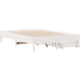 vidaXL Okvir kreveta bez madraca bijeli 135 x 190 cm masivna borovina | shoptok.hr