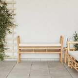  Vrtna klupa s jastukom Smeđa 110 x 38 x 65cm bambus | shoptok.hr