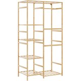 Stalak za odjeću s policama 100x50x184,5 cm bambus | shoptok.hr