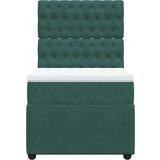 vidaXL Box spring postelja z vzmetnico temno zelena 90x200 cm žamet, (21305373) | Shoptok.si