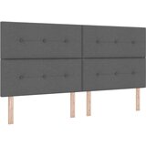  LED glava kreveta s LED trakama Tamno siva 200 cm tkanina | shoptok.hr