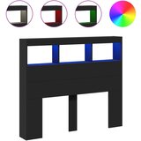 Maison Chic posteljno vzglavje - vzglavna omarica - nočna omarica led črna 120x17x102 cm, (21704271) Cene