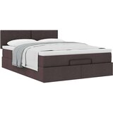 vidaXL Otomanski okvir kreveta s madraca tamnosmeđi 140x200cm tkanine | shoptok.hr