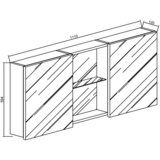 MID.YOU Omara Z Ogledalom Budasi, Hrast | Shoptok.si