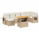 Maison Chic Seti vrtnega pohištva - Vrtna garnitura - Vrtni pohištvo set 8-delna z blazinami bež poli ratan, (21800730) | Shoptok.si