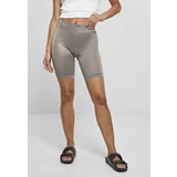 Urban Classics Women's synthetic leather bib shorts for asphalt