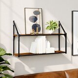  Polica s 2 razine smeđa boja hrasta 80x21x51 cm drvena | shoptok.hr
