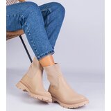 Gemre Brown ankle boots with fabric upper Kalvaria | Shoptok.si