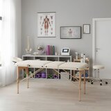 ModernHome drveni stol za masažu i rehabilitaciju – sklopivi, 3 dijela, s koferom i torbom | shoptok.hr
