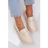 Boto Ladies Moccasins Made Of Eco Leather Light Beige Sendall | ePonuda.com