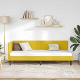  Kutni okvir kreveta s uzglavljem Žuta 80 cm x 200 cm Baršun | shoptok.hr