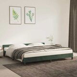 Maison Chic Posteljni okvir - Dvoposteljna postelja - Zakonska postelja brez vzmetnice temno zelen 200x200 cm žamet-J4513, (21760181) | Shoptok.si