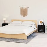  Noćni ormarići 2 kom crni 40 x 30 x 54,5 cm od čelika i stakla | shoptok.hr